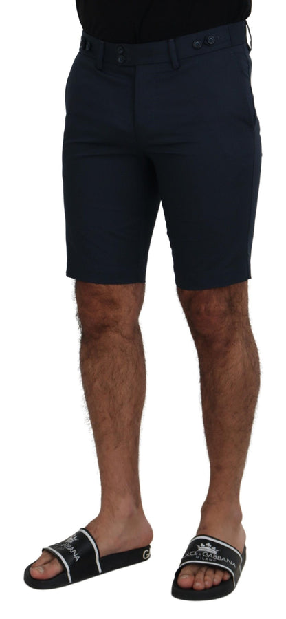 Dolce & Gabbana Elegant Blue Cotton Blend Shorts Dolce & Gabbana