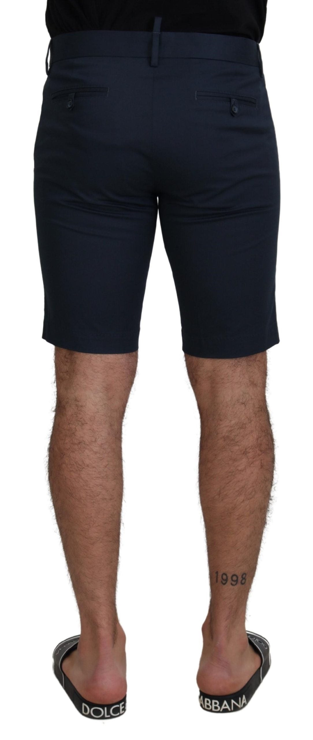 Dolce & Gabbana Elegant Blue Cotton Blend Shorts Dolce & Gabbana