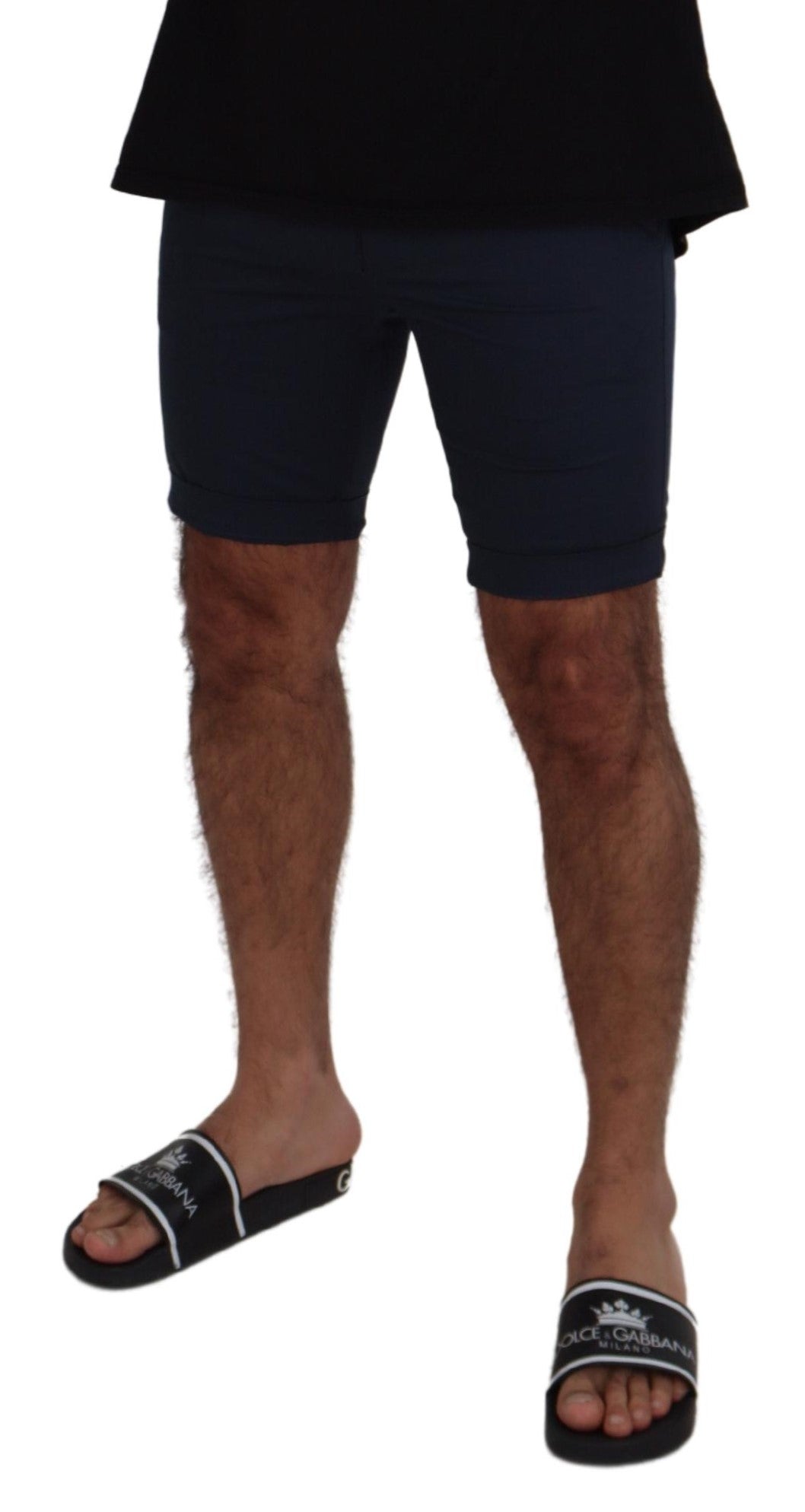 Dolce & Gabbana Elegant Blue Cotton Blend Shorts Dolce & Gabbana