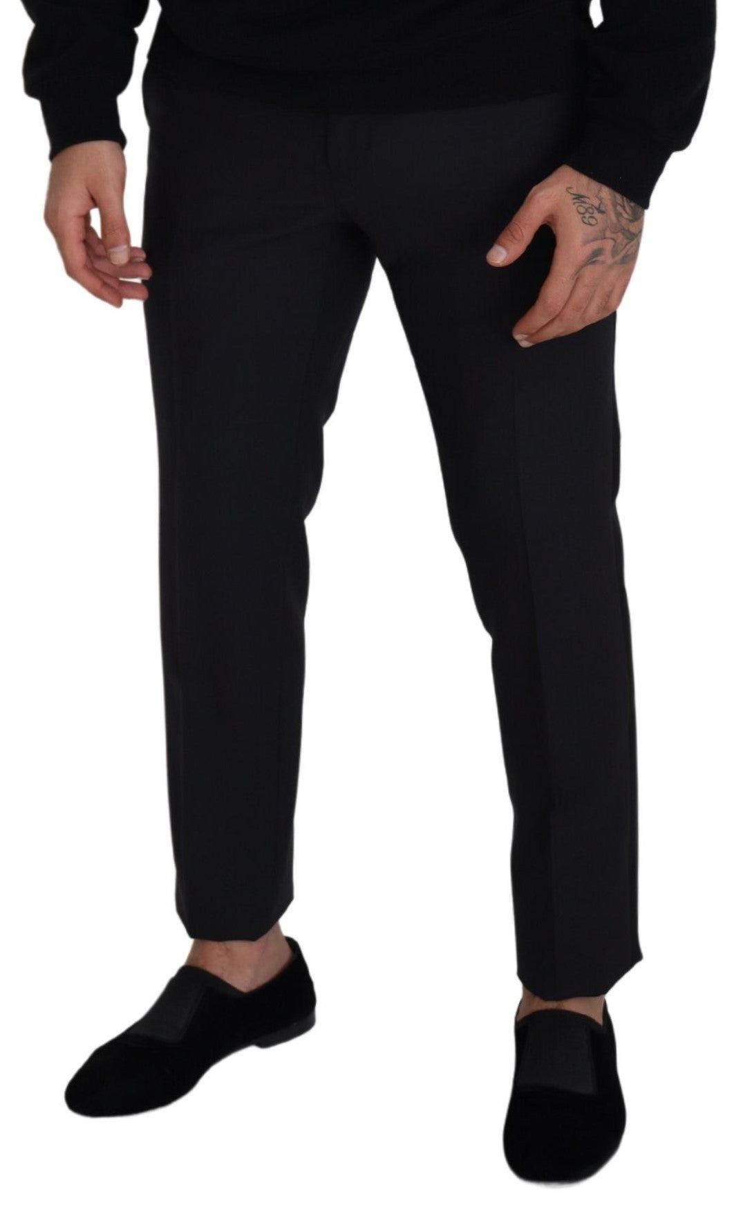 Dolce & Gabbana Elegant Black Wool Blend Trousers Dolce & Gabbana