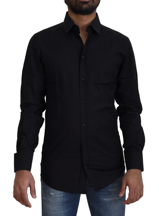 Dolce & Gabbana Chic Black Cotton Dress Shirt Dolce & Gabbana