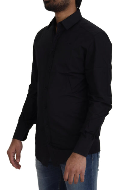 Dolce & Gabbana Chic Black Cotton Dress Shirt Dolce & Gabbana