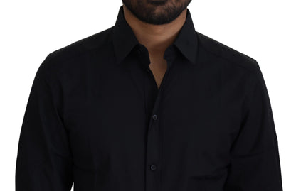 Dolce & Gabbana Chic Black Cotton Dress Shirt Dolce & Gabbana