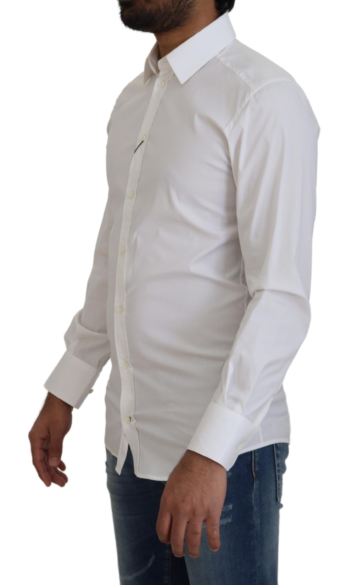 Dolce & Gabbana Dazzling White Slim Fit Dress Shirt Dolce & Gabbana