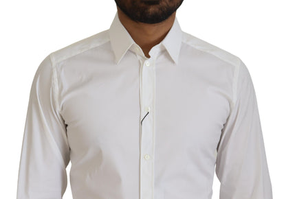 Dolce & Gabbana Dazzling White Slim Fit Dress Shirt Dolce & Gabbana