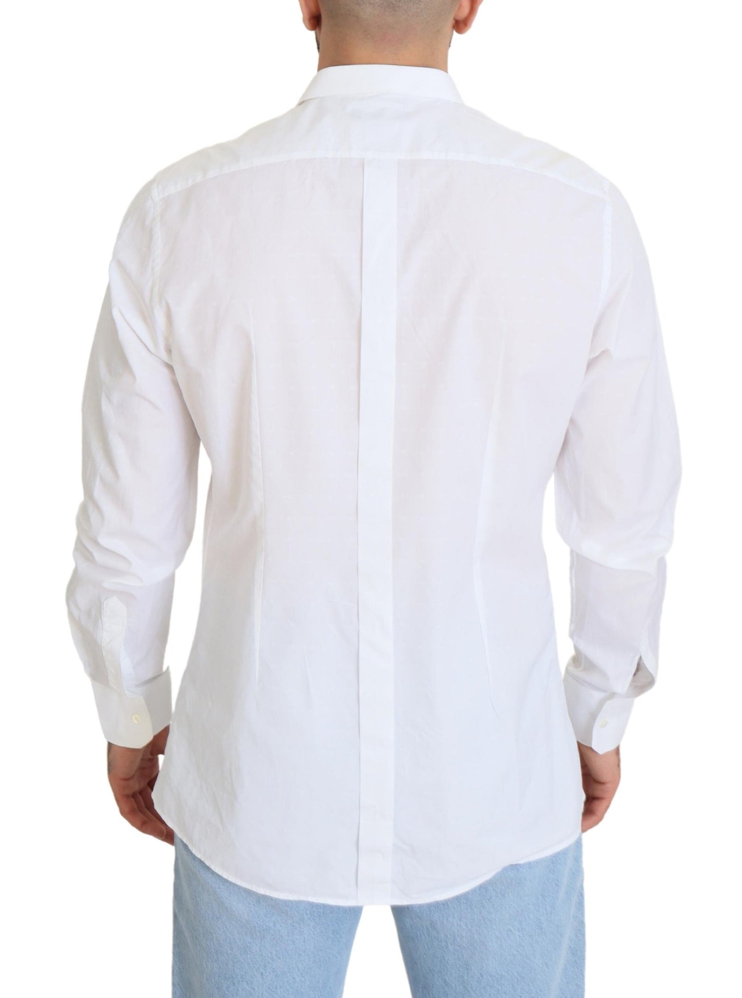 Dolce & Gabbana Elegance Reimagined White Cotton Dress Shirt Dolce & Gabbana