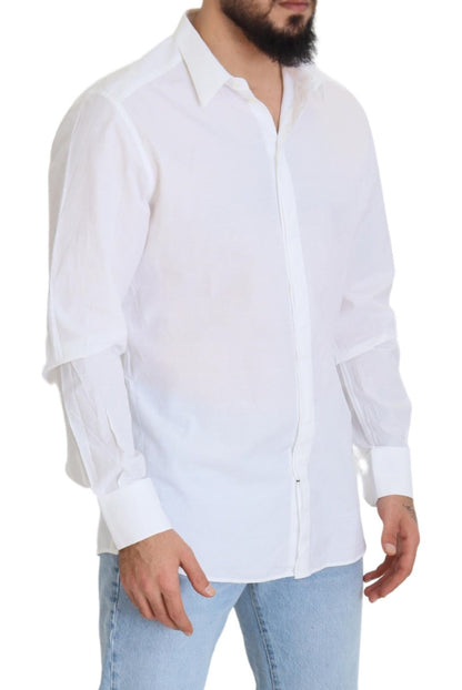 Dolce & Gabbana Elegance Reimagined White Cotton Dress Shirt Dolce & Gabbana