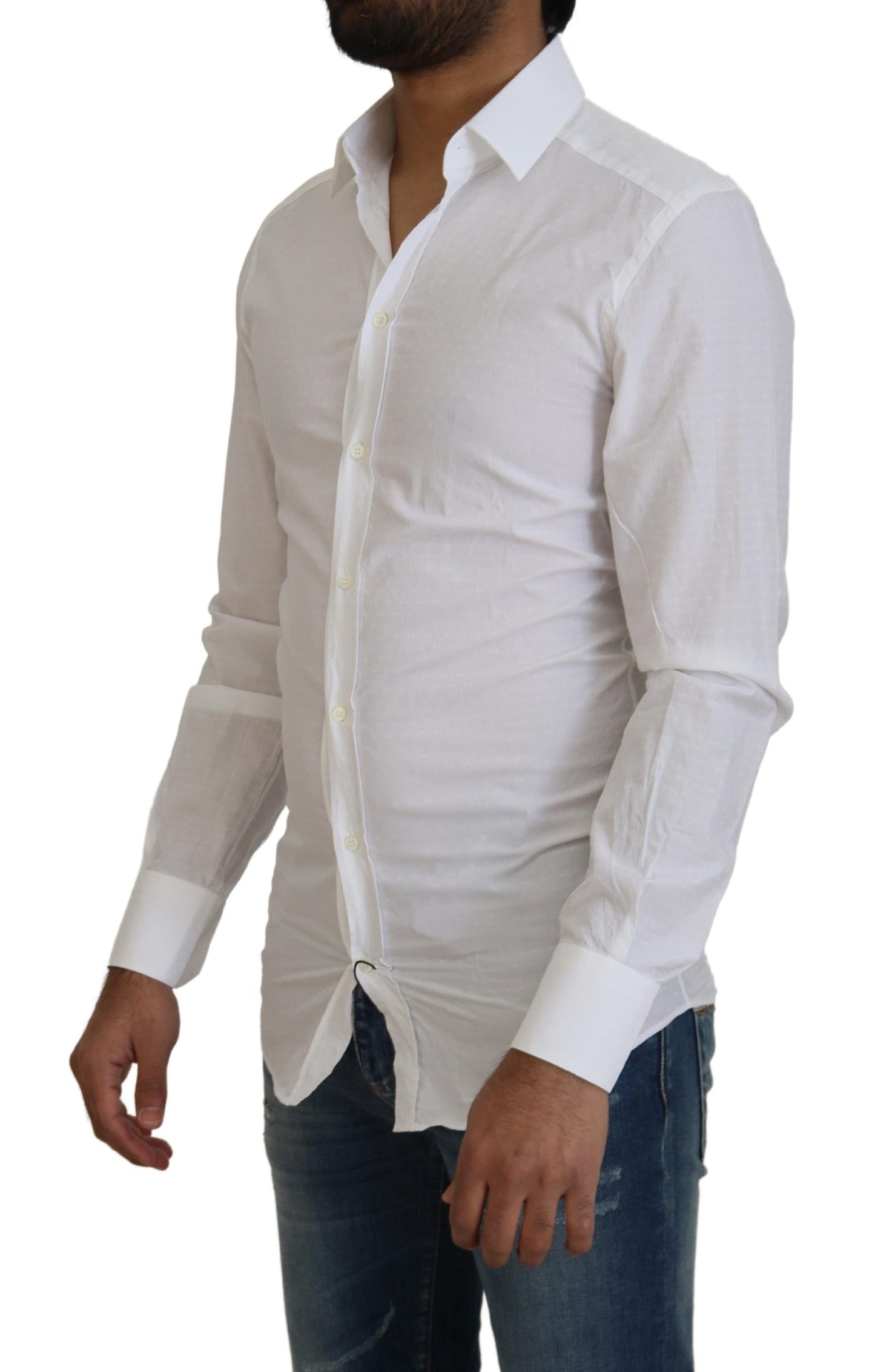 Dolce & Gabbana Elegant White Cotton Dress Shirt Slim Fit Dolce & Gabbana