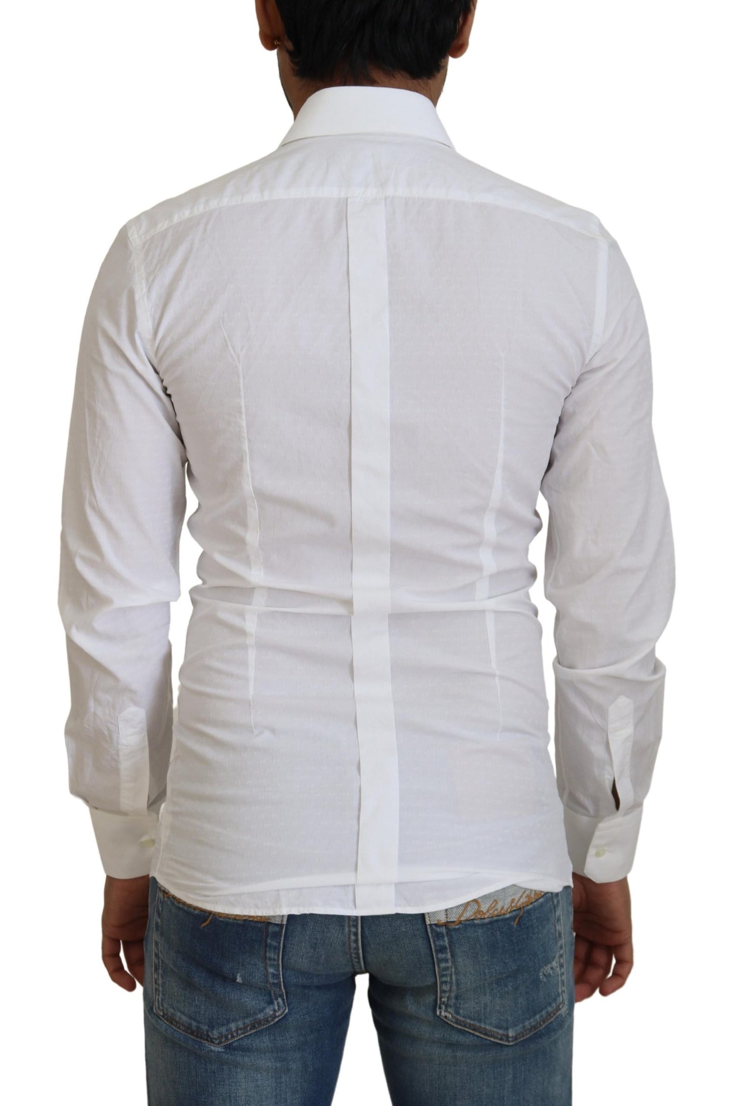 Dolce & Gabbana Elegant White Cotton Dress Shirt Slim Fit Dolce & Gabbana