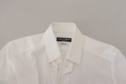 Dolce & Gabbana Elegant White Cotton Dress Shirt Slim Fit Dolce & Gabbana