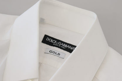 Dolce & Gabbana Elegant White Cotton Dress Shirt Slim Fit Dolce & Gabbana