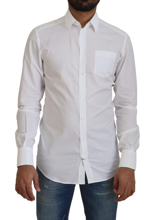 Dolce & Gabbana Elegant White Slim Fit Dress Shirt Dolce & Gabbana