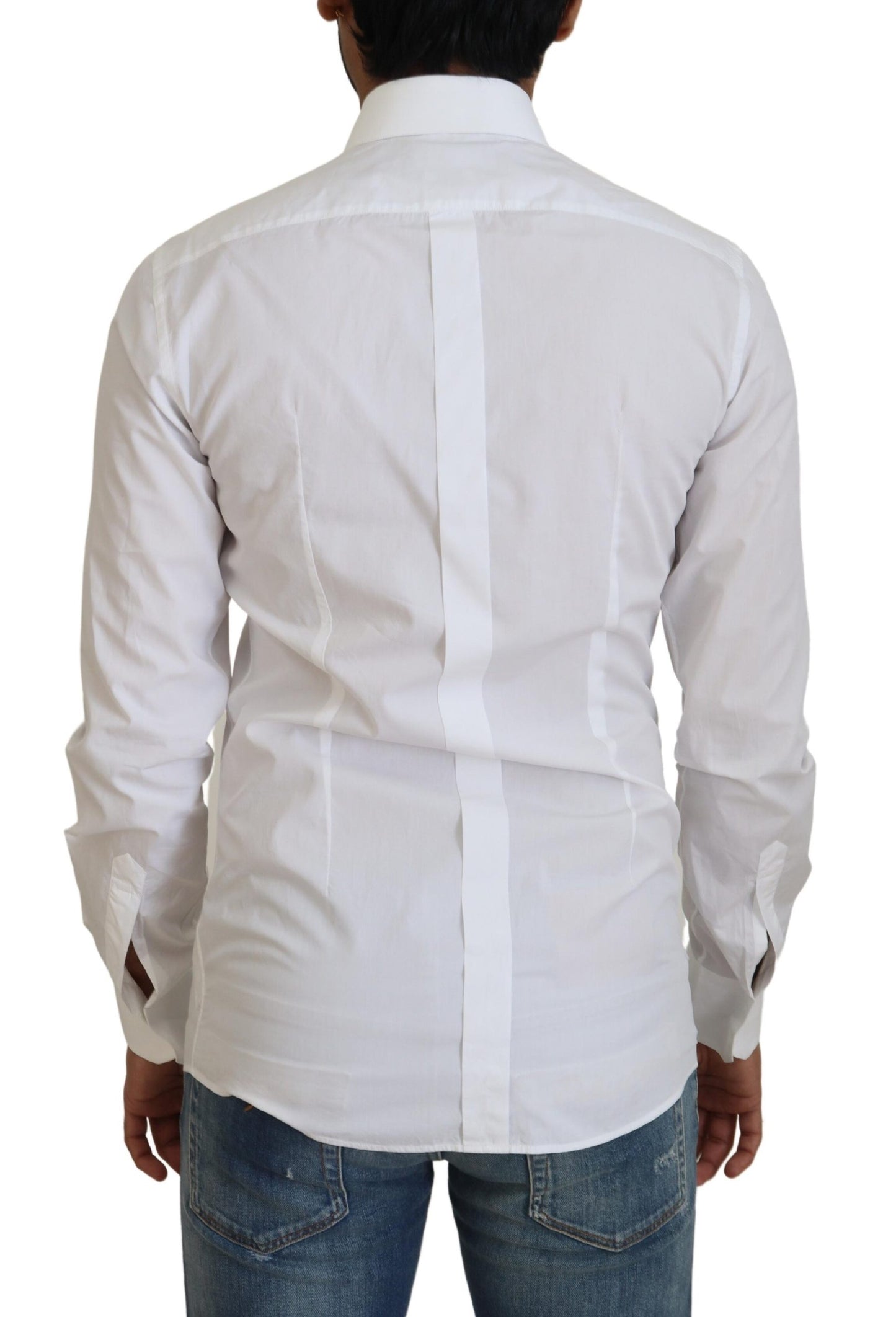 Dolce & Gabbana Elegant White Slim Fit Dress Shirt Dolce & Gabbana