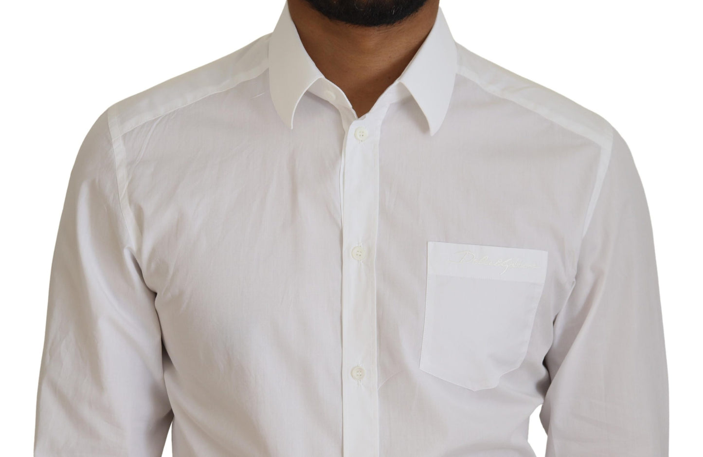 Dolce & Gabbana Elegant White Slim Fit Dress Shirt Dolce & Gabbana