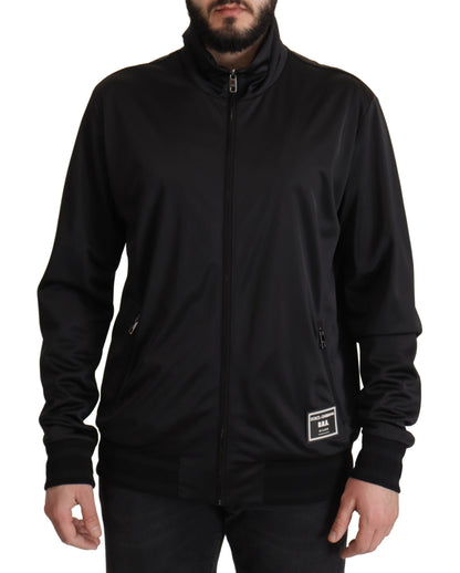 Dolce & Gabbana Elegant Black Full Zip Sweater Dolce & Gabbana