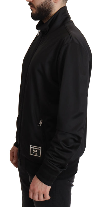 Dolce & Gabbana Elegant Black Full Zip Sweater Dolce & Gabbana