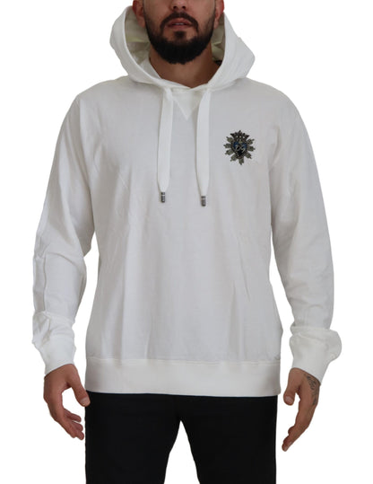 Dolce & Gabbana Stunning White Hooded Sweater Dolce & Gabbana