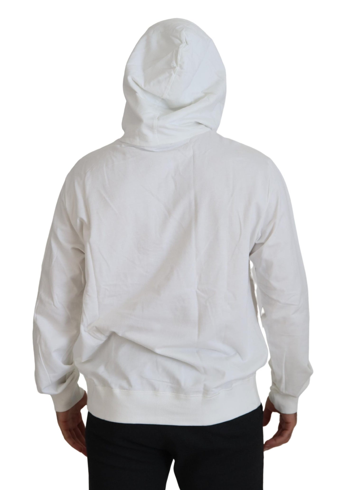 Dolce & Gabbana Stunning White Hooded Sweater Dolce & Gabbana