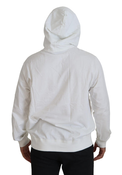 Dolce & Gabbana Stunning White Hooded Sweater Dolce & Gabbana