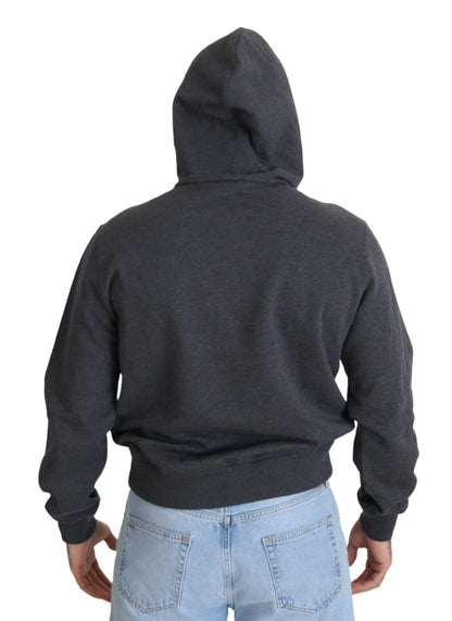 Dolce & Gabbana Elegant Grey Cotton Hooded Sweatshirt Dolce & Gabbana