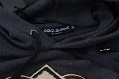 Dolce & Gabbana Elegant Grey Cotton Hooded Sweatshirt Dolce & Gabbana