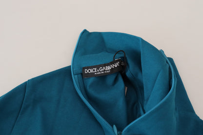 Dolce & Gabbana Elegant Blue Cotton Pullover Sweater Dolce & Gabbana