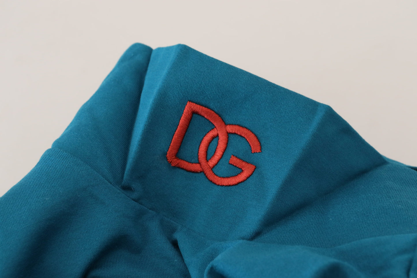 Dolce & Gabbana Elegant Blue Cotton Pullover Sweater Dolce & Gabbana