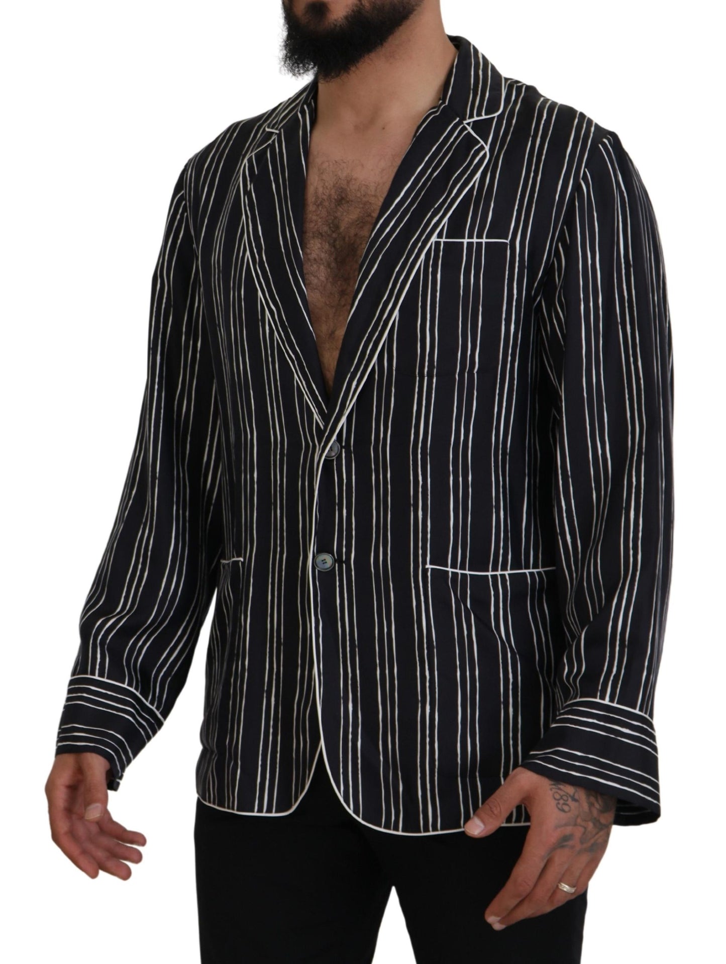 Dolce & Gabbana Elegant Silk Pajama Top Lounge Jacket Dolce & Gabbana