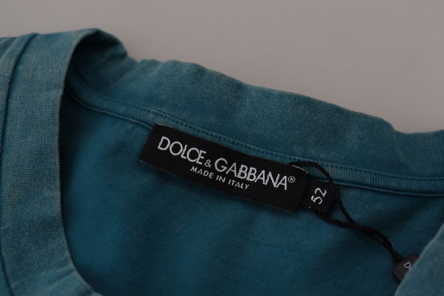 Dolce & Gabbana Elegant Crew Neck Cotton Tee in Blue Dolce & Gabbana