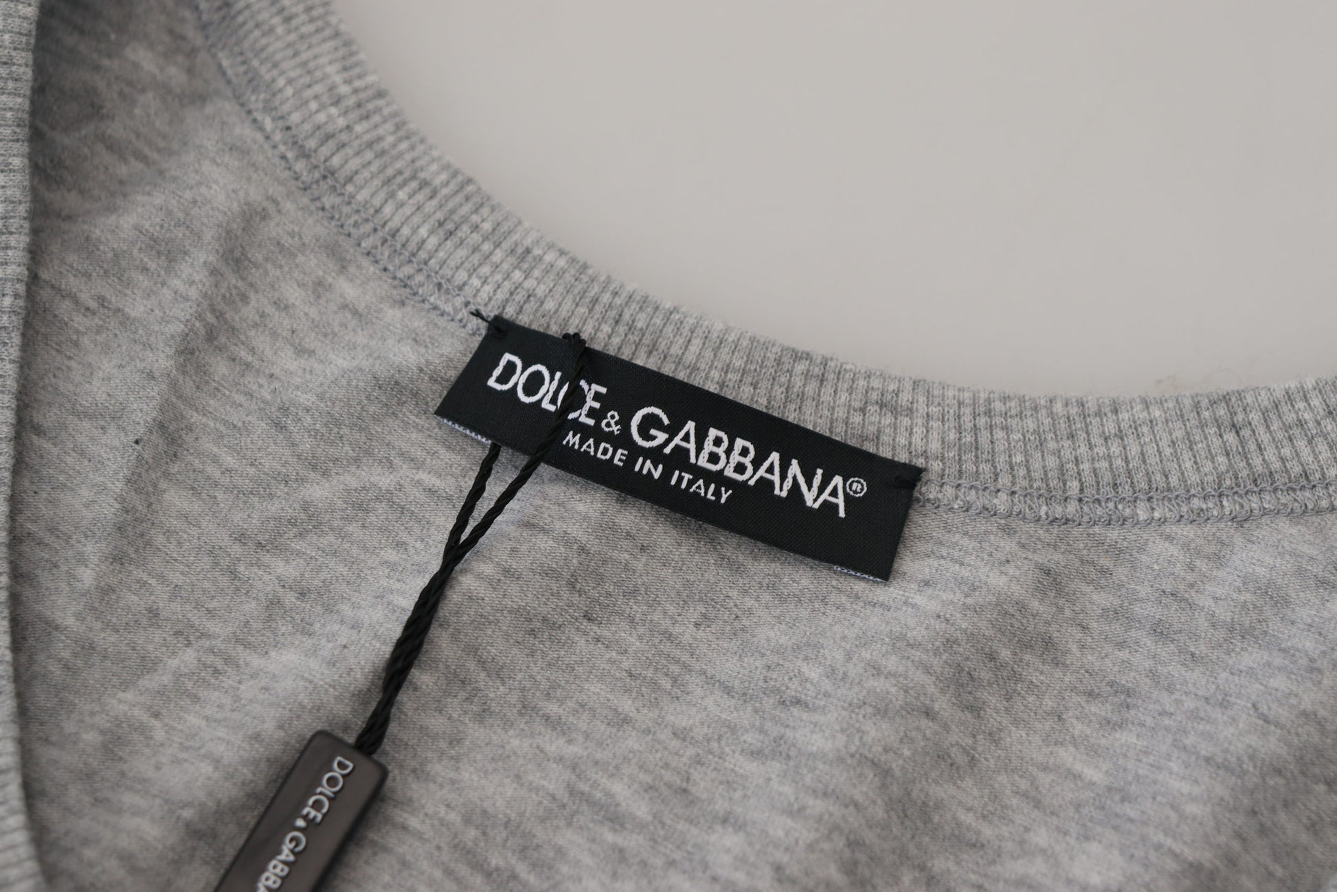 Dolce &amp; Gabbana মসৃণ হাতাবিহীন ধূসর তুলো ট্যাংক শীর্ষ