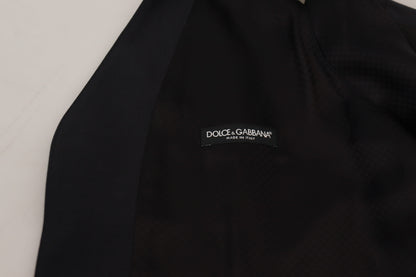 Dolce & Gabbana Elegant Black Single Breasted Dress Vest Dolce & Gabbana