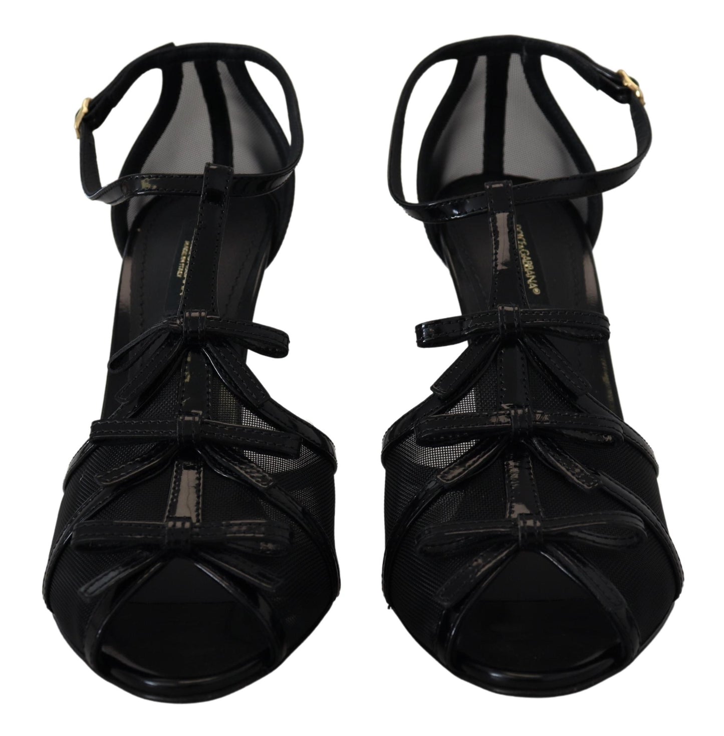 Dolce & Gabbana Elegant Black Stiletto Heeled Sandals Dolce & Gabbana