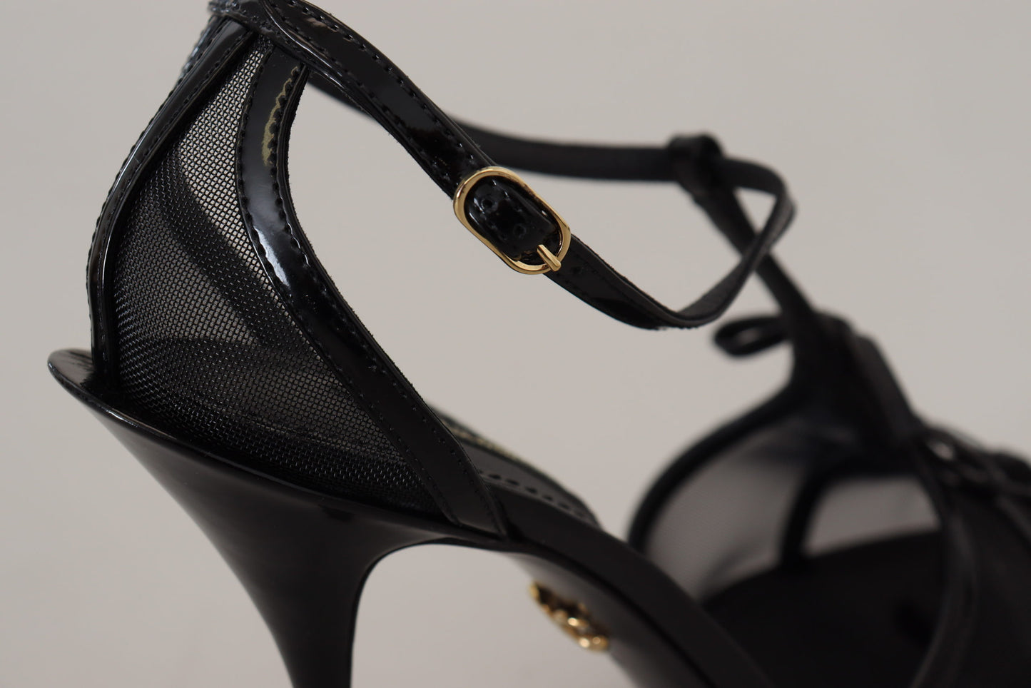 Dolce & Gabbana Elegant Black Stiletto Heeled Sandals Dolce & Gabbana