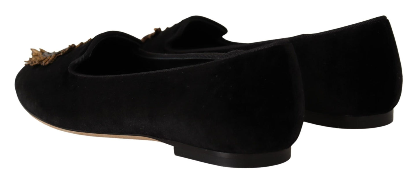 Dolce & Gabbana Elegant Patent Leather Flat Shoes Dolce & Gabbana