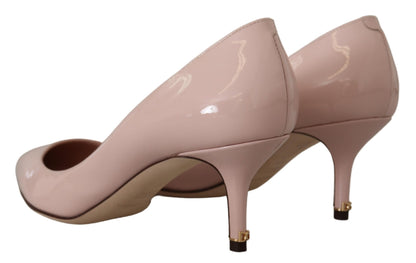 Dolce & Gabbana Elegant Patent Leather Heels in Pink Dolce & Gabbana