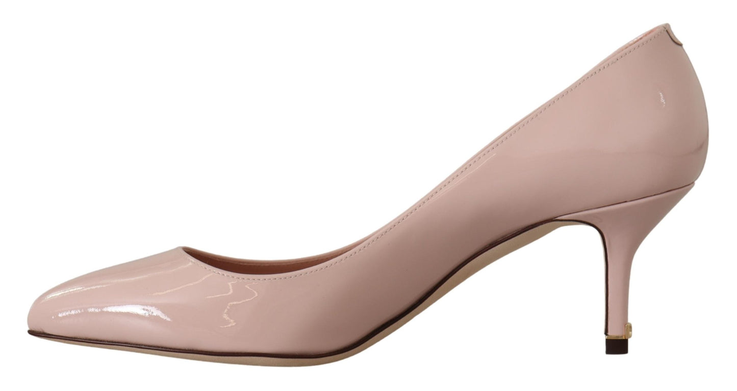 Dolce & Gabbana Elegant Patent Leather Heels in Pink Dolce & Gabbana