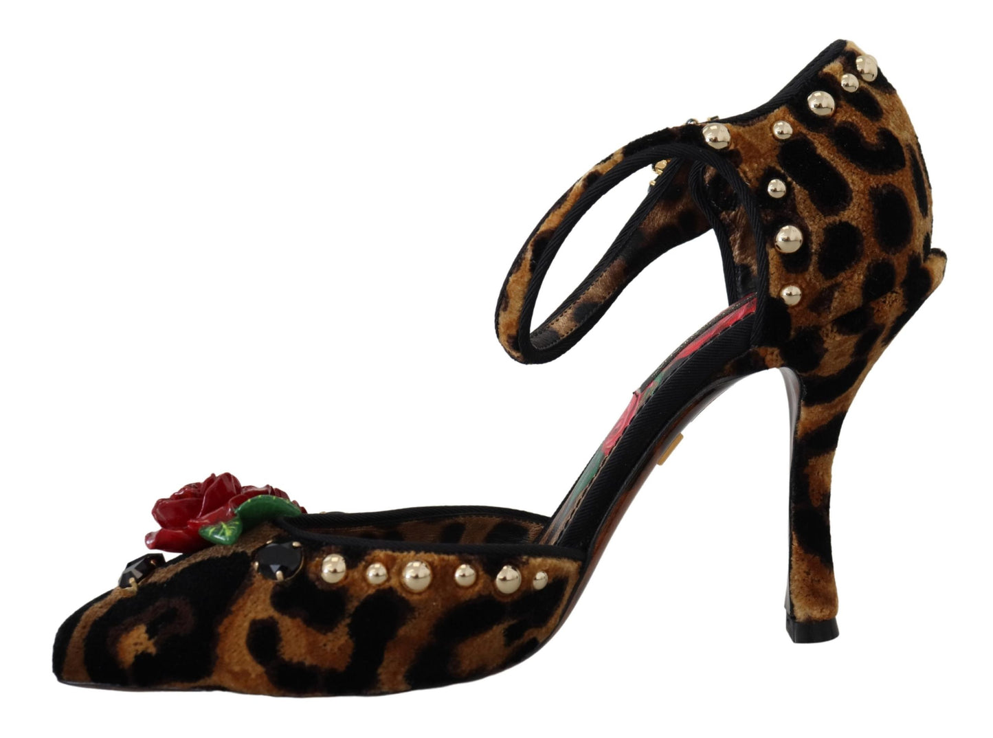 Dolce & Gabbana Chic Leopard Ankle Strap Sandal Heels Dolce & Gabbana