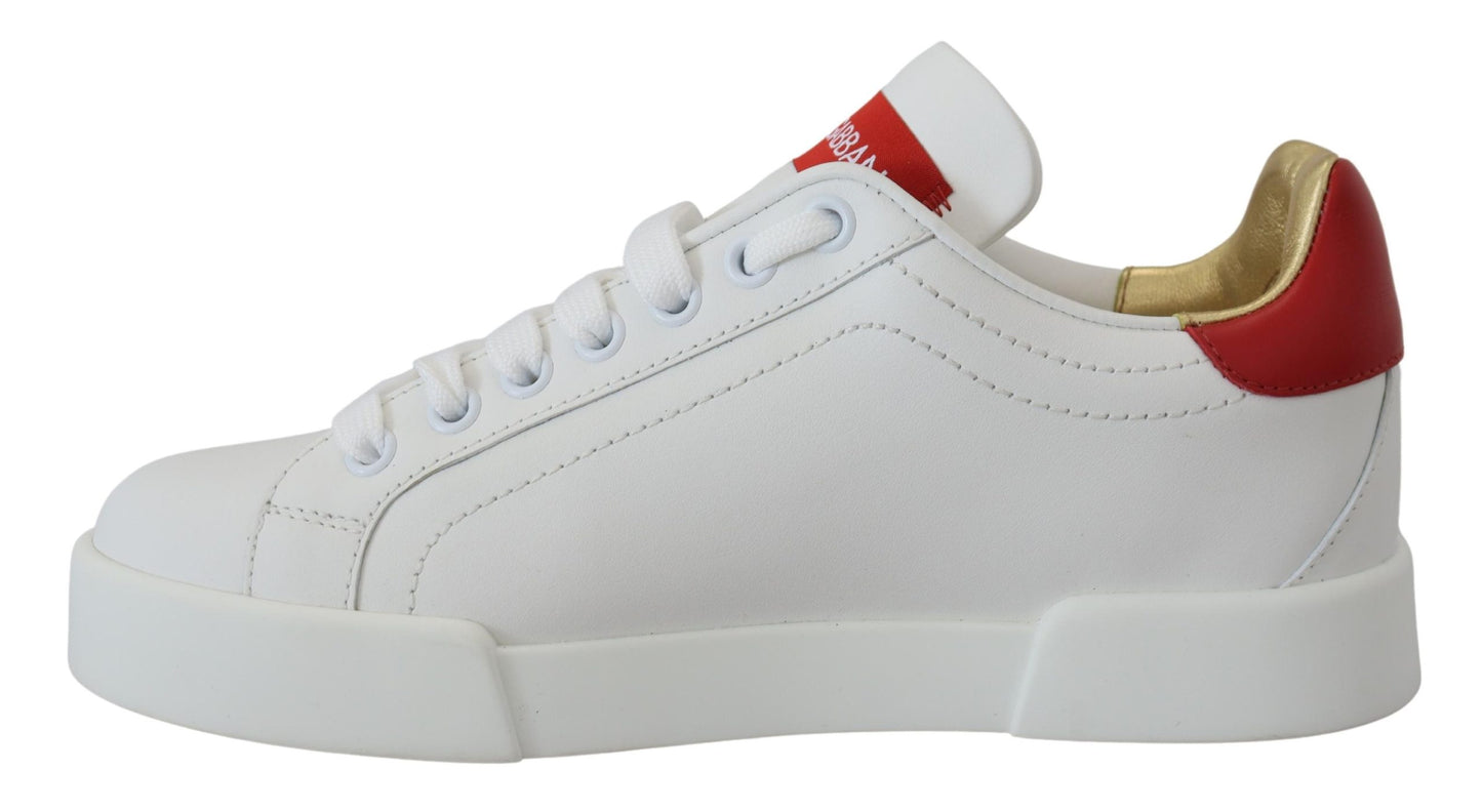 Dolce & Gabbana Sparkling White Portofino Sneakers Dolce & Gabbana