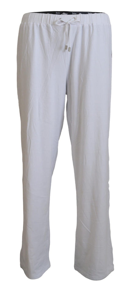 John Galliano Elegant Wide Leg Cotton Pants John Galliano