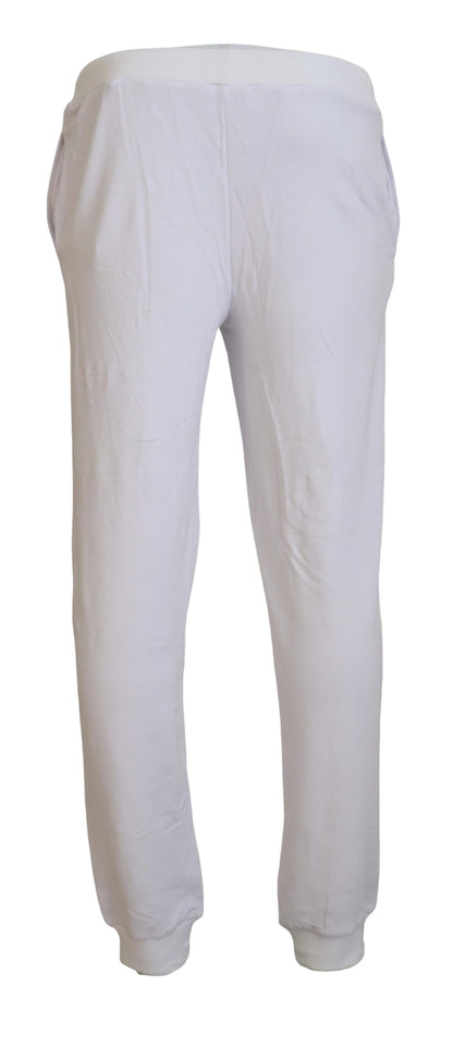 John Galliano Chic White Jogger Pants - Casual Elegance John Galliano