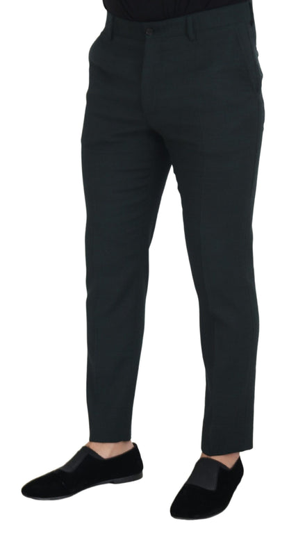 Dolce & Gabbana Elegant Blue Virgin Wool Trousers Dolce & Gabbana