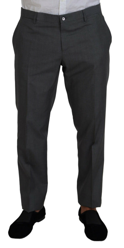 Dolce & Gabbana Sleek Silver Martini Slim Fit Three-Piece Suit Dolce & Gabbana