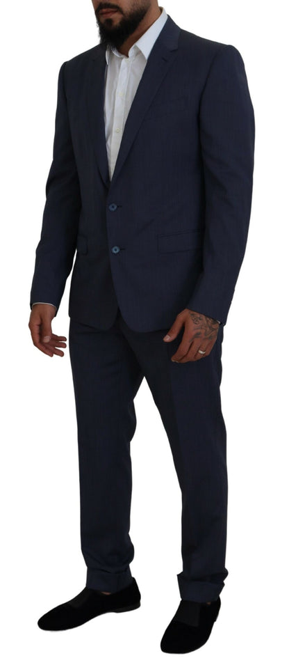 Dolce & Gabbana Elegant Blue Martini Men's Slim Fit Suit Dolce & Gabbana