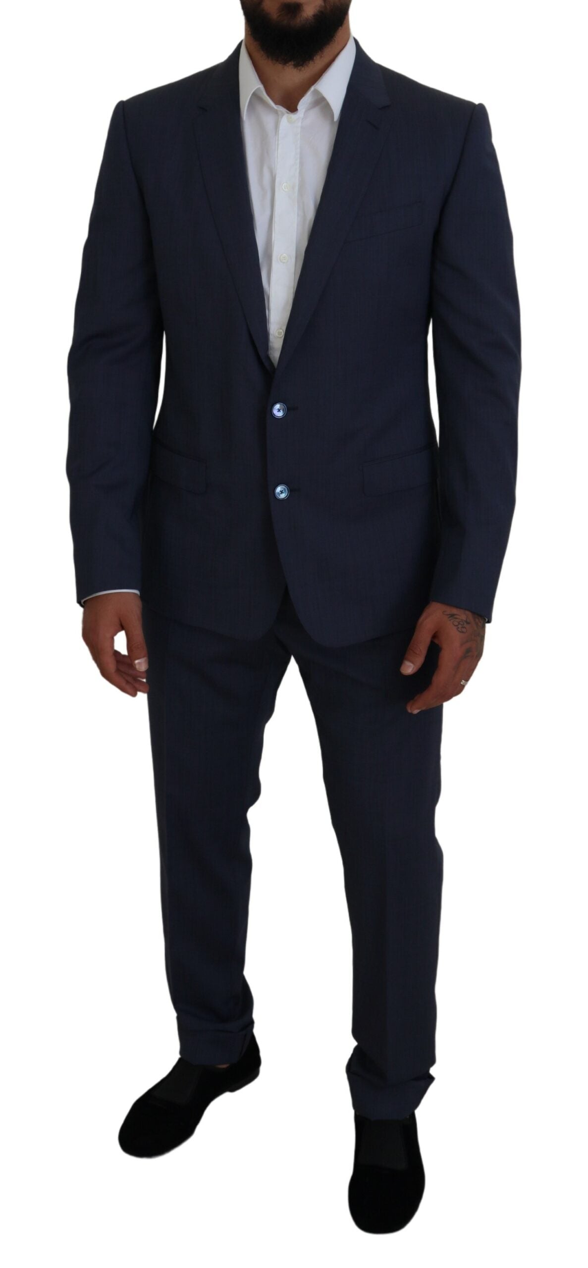 Dolce & Gabbana Elegant Blue Martini Men's Slim Fit Suit Dolce & Gabbana