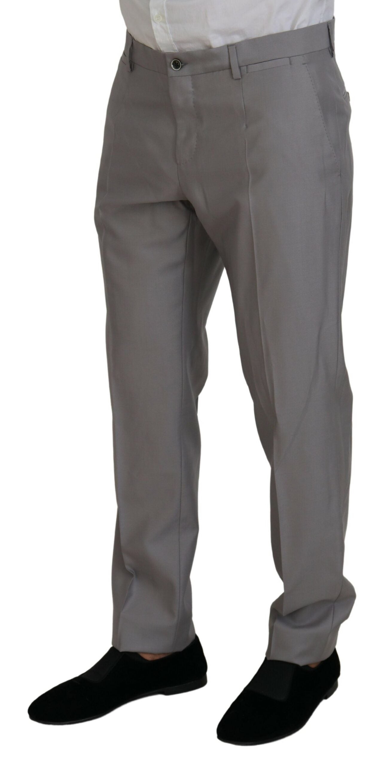 Dolce & Gabbana Elegant Silver Slim Fit Three-Piece Suit Dolce & Gabbana