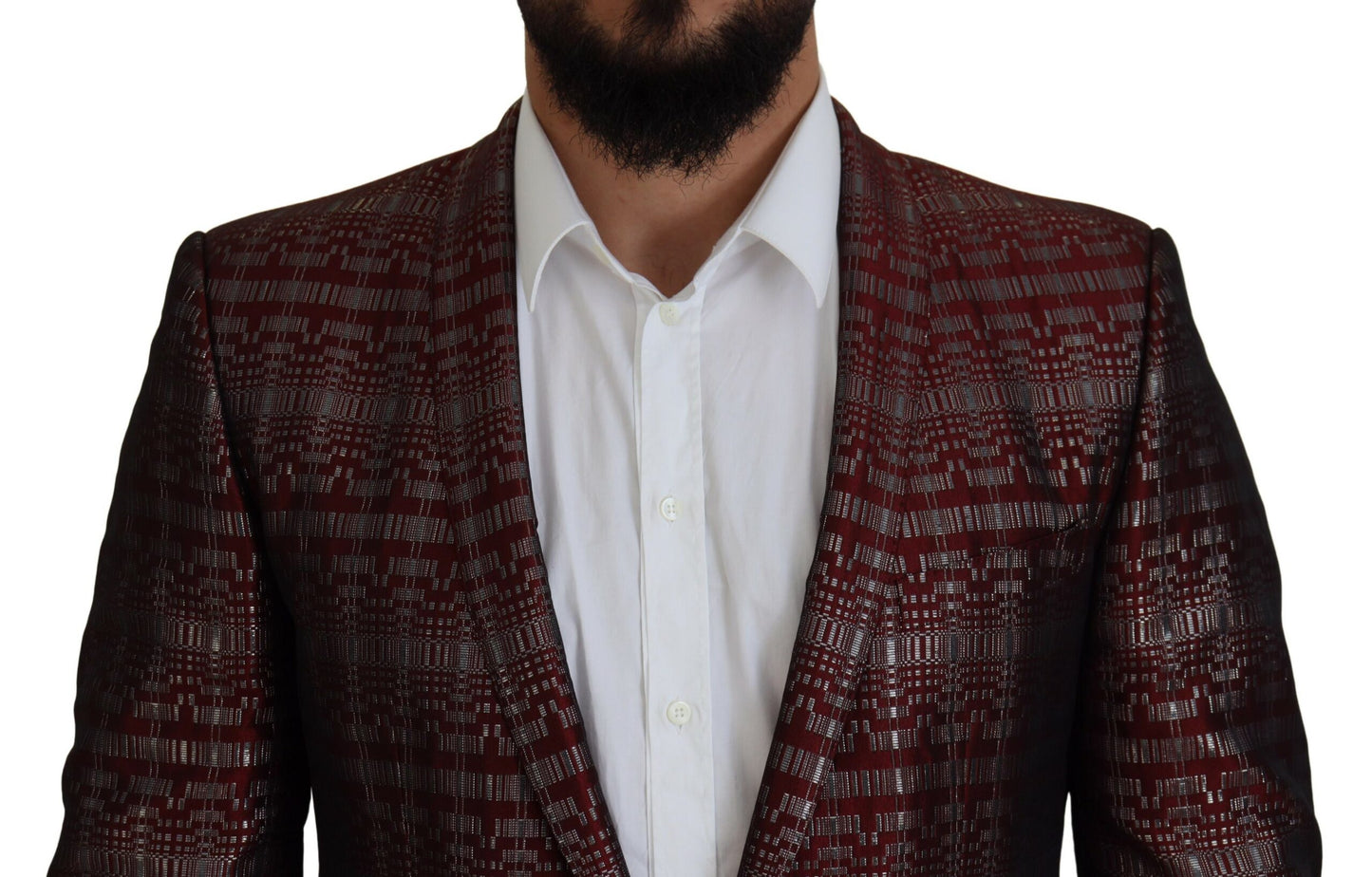 Dolce & Gabbana Bordeaux Fantasy Slim Fit Two-Piece Suit Dolce & Gabbana