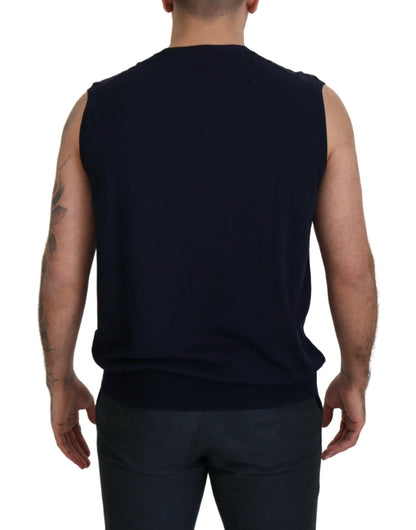 Paolo Pecora Milano Sleek Black V-Neck Sleeveless Tank Paolo Pecora Milano