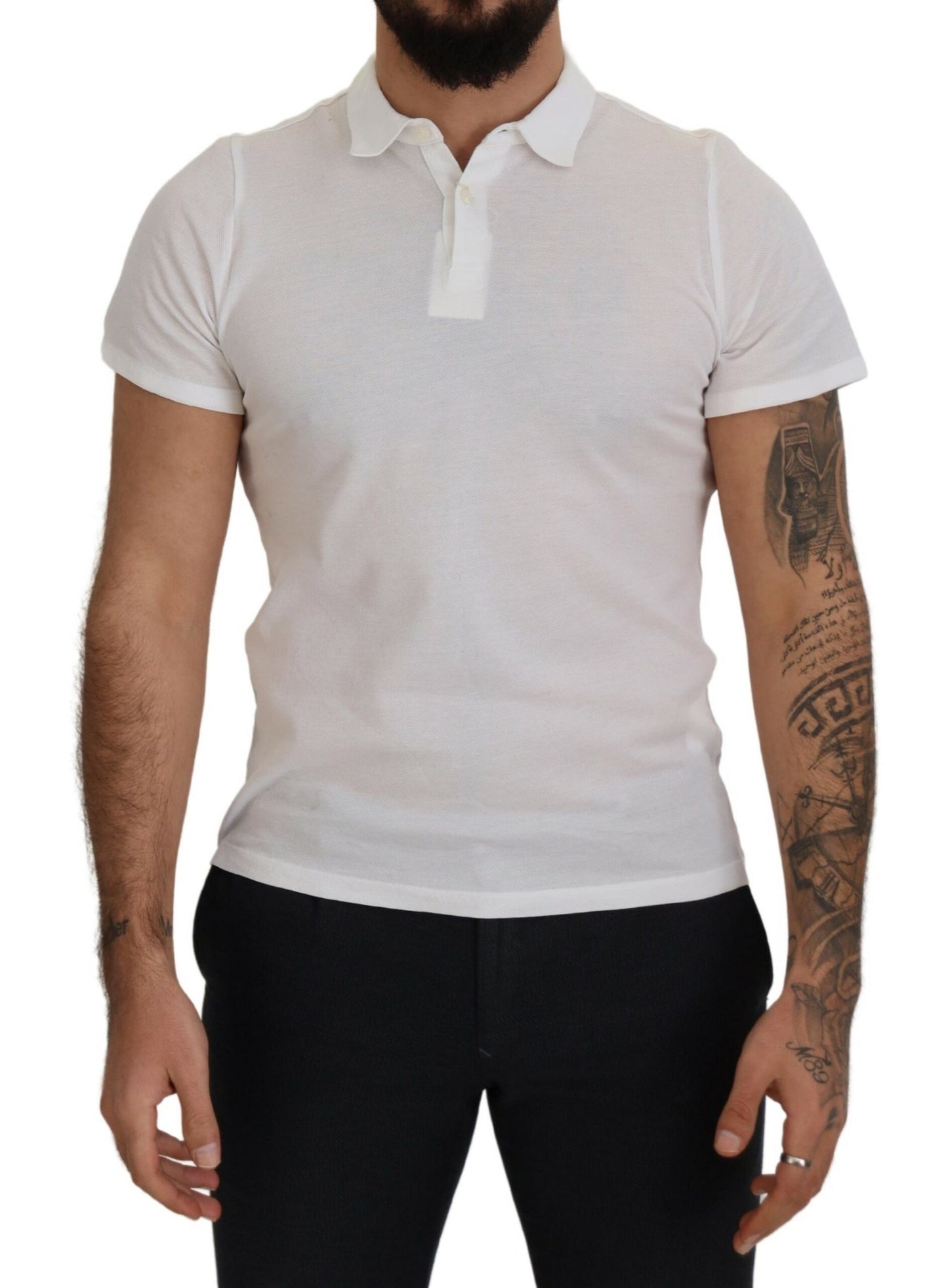 FRADI Elegant White Cotton Polo T-Shirt FRADI