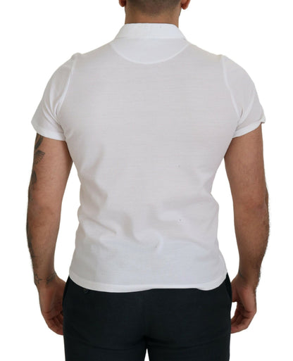 FRADI Elegant White Cotton Polo T-Shirt FRADI