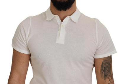 FRADI Elegant White Cotton Polo T-Shirt FRADI